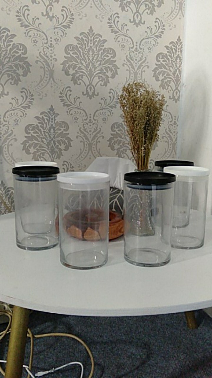 Toples Kaca Canary B Kedap Udara 880 Ml Set 6 Pcs Canary B/pl St C 103 31