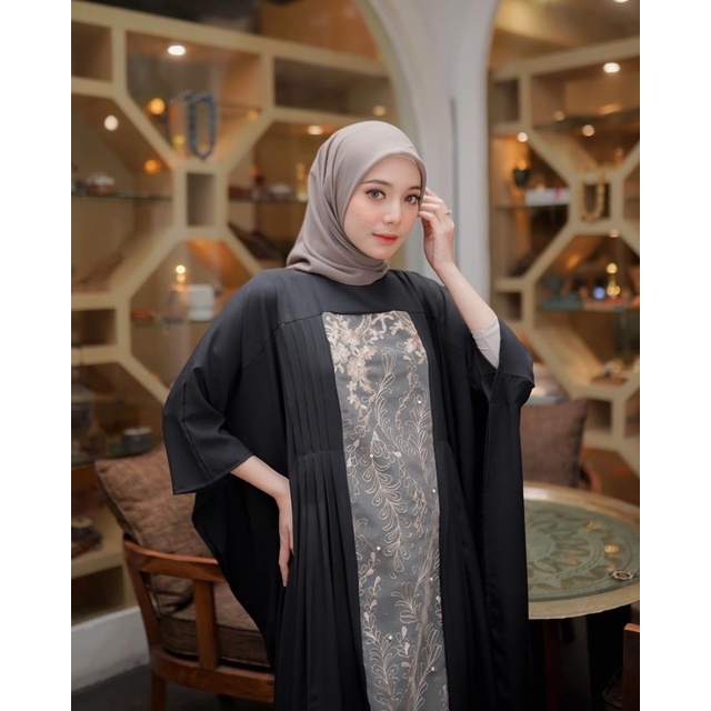 Rayana Kaftan - kaftan Brukat - kaftan simple -  abaya wanita