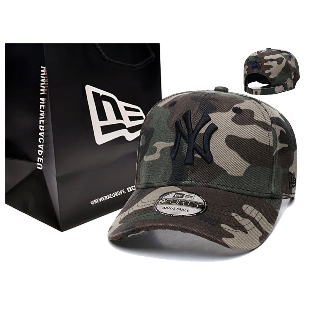 Topi NY Loreng Camo Camouflage Army Baseball Cap Premium Branded IMPORT 2022