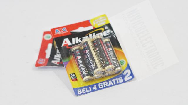 Baterai ABC alkaline AA isi 6