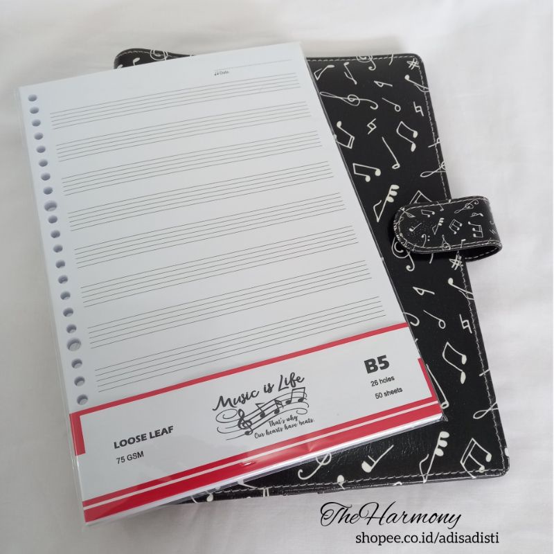 

Music Loose Leaf | Isi Binder A5 dan B5 Musikal | Loose Leaf A5 dan B5 Musikal | Music Manuscript Paper