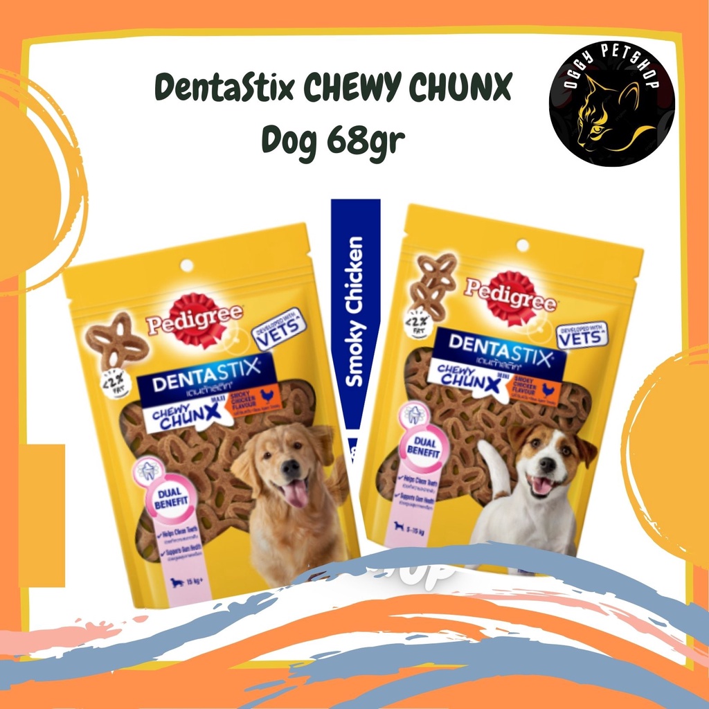 Pedigree DentaStix Chewy Chunx 68gr rasa Smoky Chicken