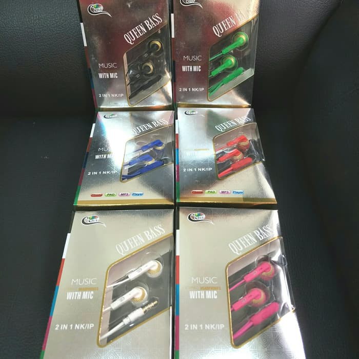 Handsfree Headset Hf Earphone CRV QUEEN BASS C012 ORIGINAL Bergaransi