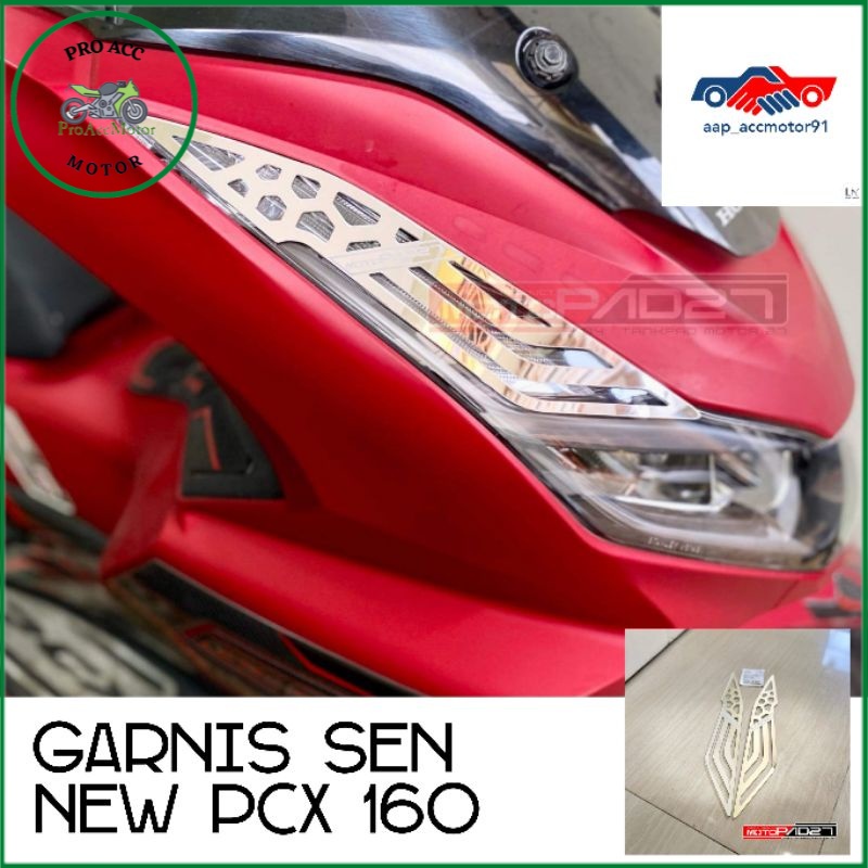 garnis garnish lampu depan NEW PCX 160 MOTOPAD27 premium 2 pcs