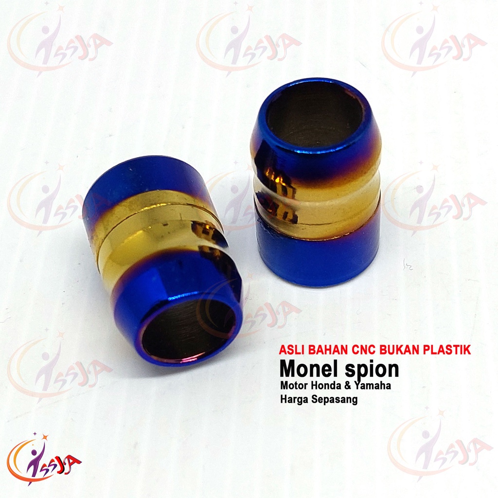 Monel Spion/cover baut spion spion/tutup baut spion/tutup tangkai spion model twotone bakaran isi 2 biji(sepasang)