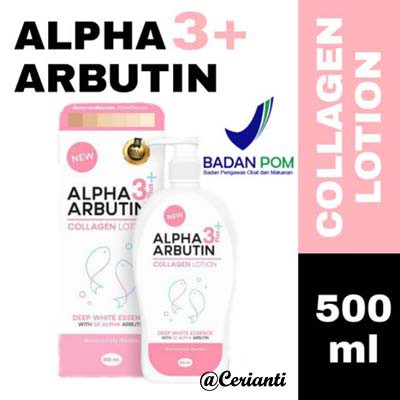 ALPHA ARBUTIN 3 PLUS COLLAGEN BPOM BODY LOTION / HAND BODY / WHITENING LOTION / LOTION PEMUTIH