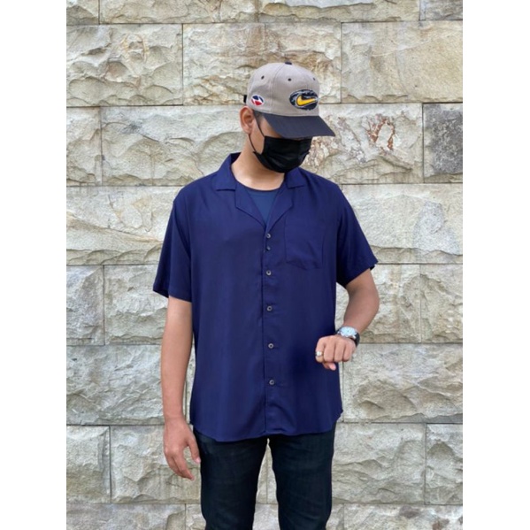 KEMEJA POLOS KEMEJA HAWAIAN CLASSIC SHIRT KEMEJA PANTA RAYON krah piama pria TRENDIY MODEL TERBARU