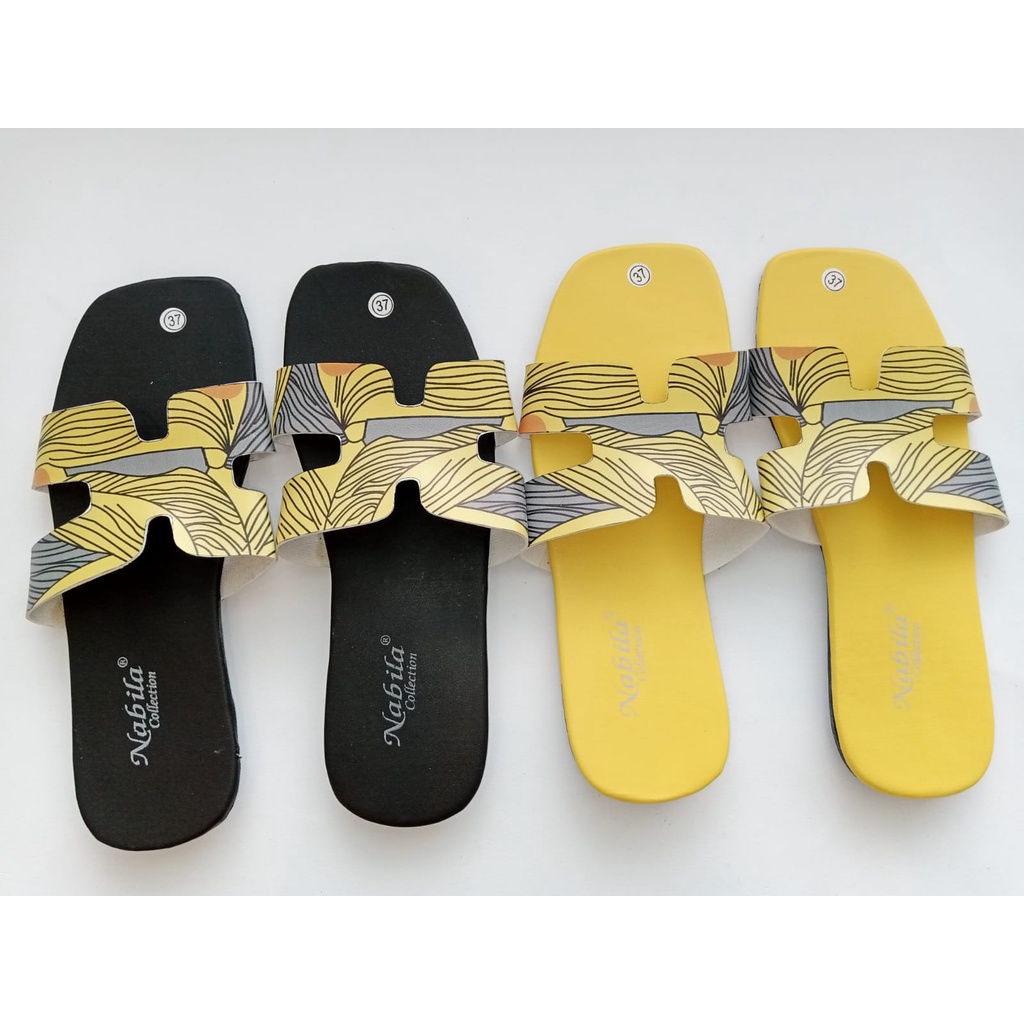 SANDAL TEPLEK WANITA GRADASI LUCU KEKINIAN - N55