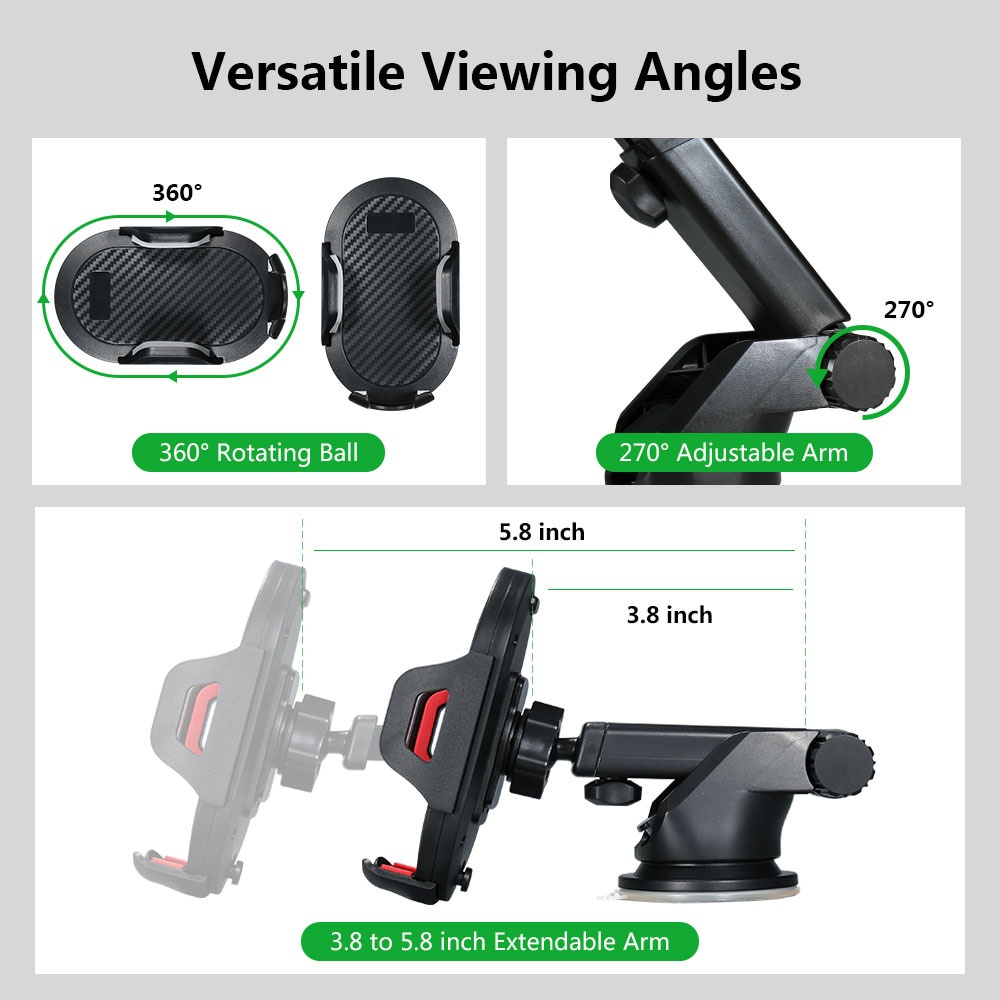 Chuker stand holder smartphone Dengan Kop Perekat Untuk Kaca Depan Mobil