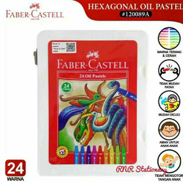 

Faber-castell Hexagonal Oil Pastel 24 Warna / Crayon 24 Warna Faber Castell / Krayon 24 warna Faber