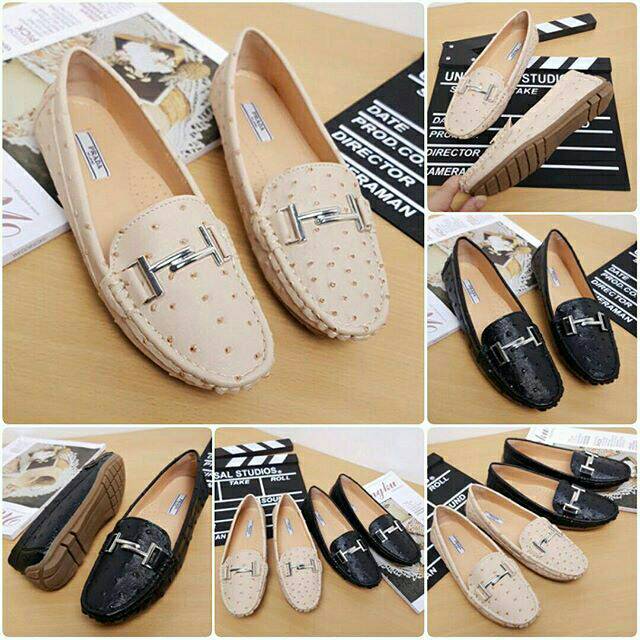 Sepatu Wanita Flat Shoes Prada 601 Semi Premium