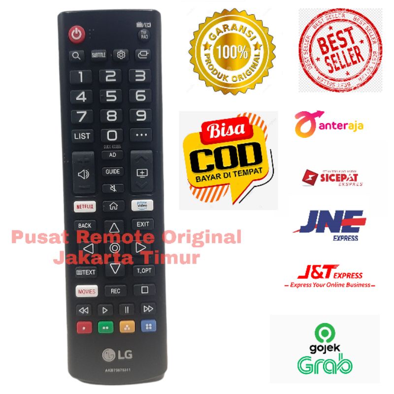 REMOTE REMOT SMART TV LG LED NETFLIX AKB75675311 ORIGINAL ASLI