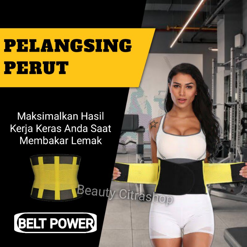 KORSET PELANGSING PERUT PEMBAKAR LEMAK BELT POWER HOT SHAPER