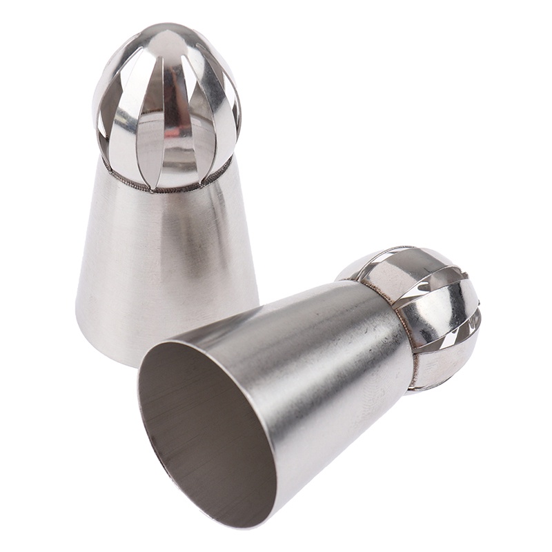 8 Pcs Nozzles Bentuk Bunga Rusia Bahan Stainless Steel Untuk Dekorasi