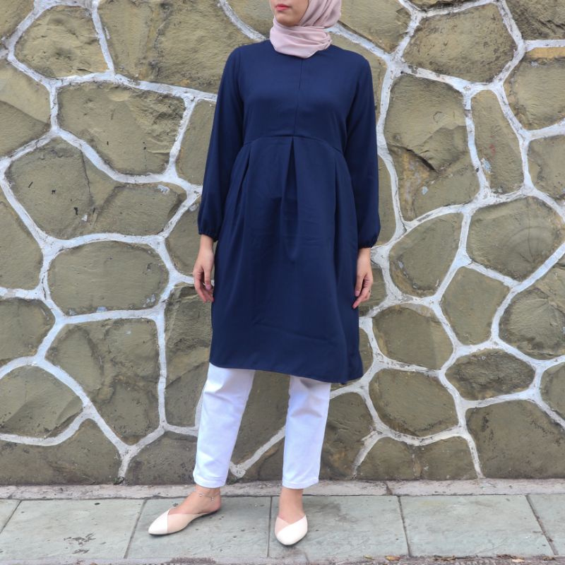 Jamila Tunic/ Tunic Panjang/ Tunic Polos/ Tunic Simple Murah