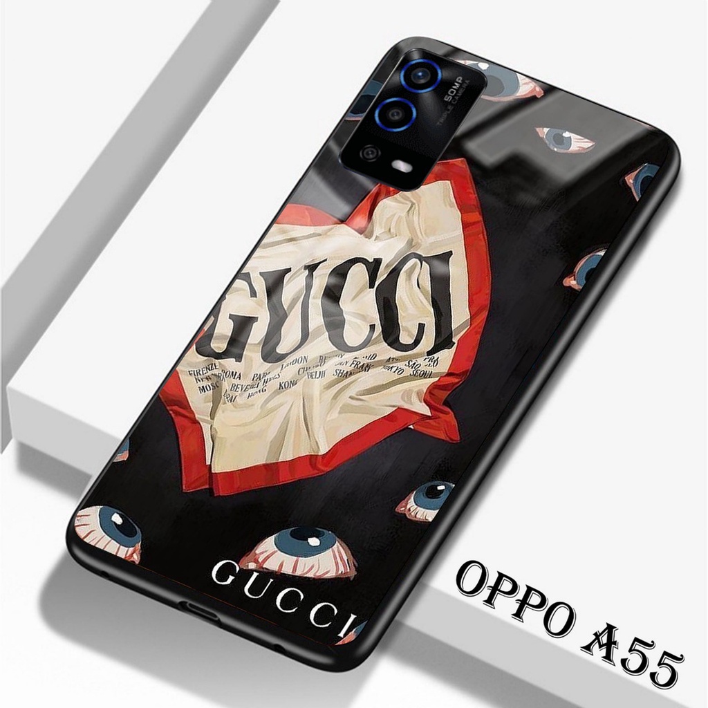 Softcase Glass Kaca Oppo A55 Termurah [FC25] Case Motif Oppo A55 - Casing Hp Oppo A55 - Case Hp Oppo