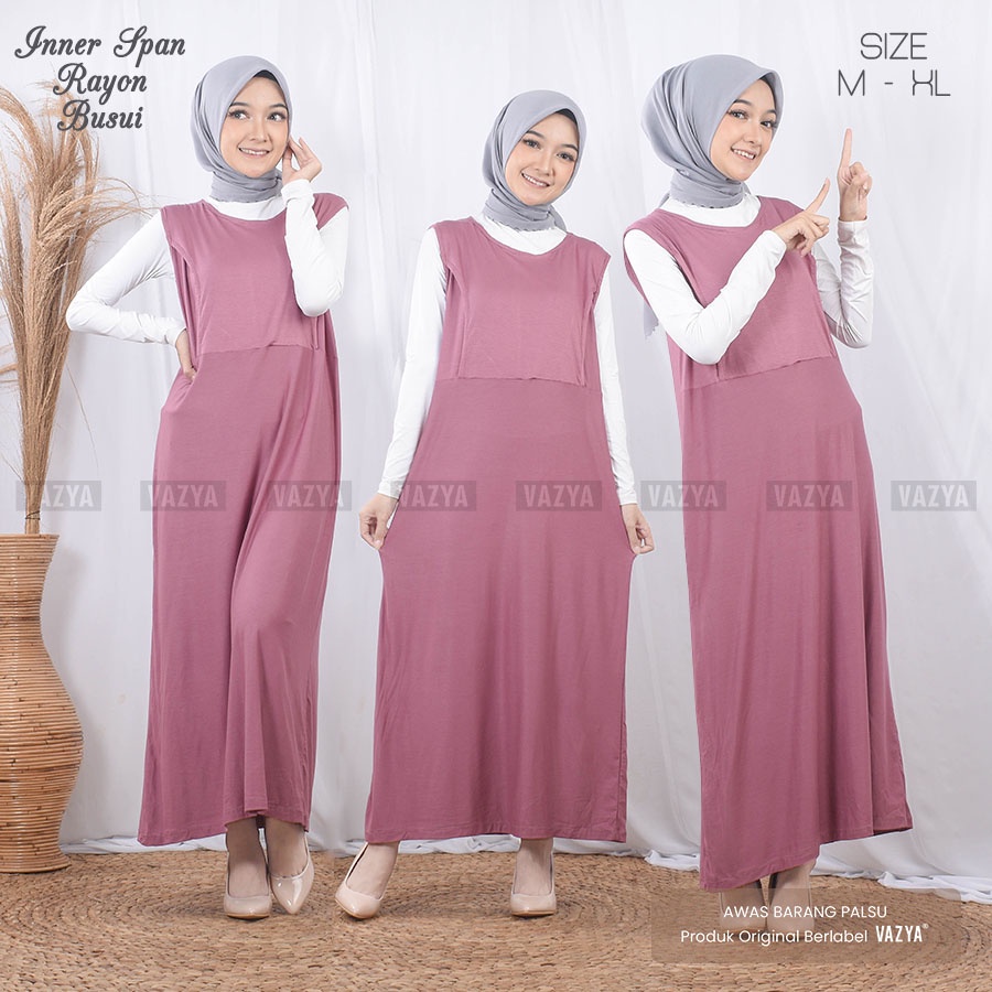 Inner Span Busui Rayon / Inner Span Ukuran L Dress Formal / Inner Span Muslimah