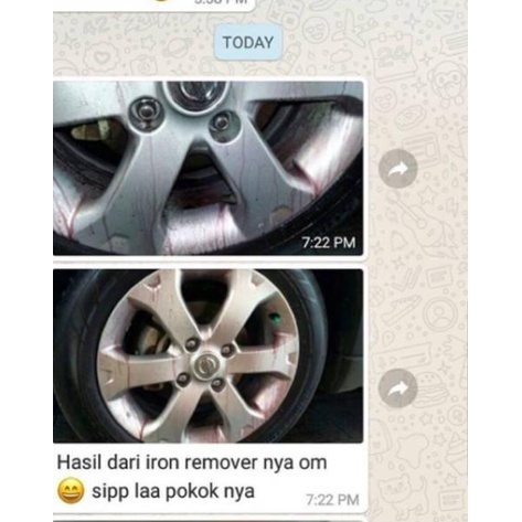 Diskon Untung Pembersih velg/chrome/logam/gram/iron remover/ban/mobil/motor/IRON R