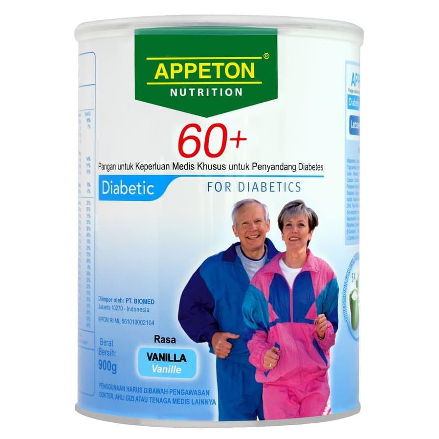 

(BISA BAYAR DITEMPAT) Appeton 60+ Diabetic Vanilla 900 gram Appeton 60+ Diabetic Diabetes (TERJAMIN)