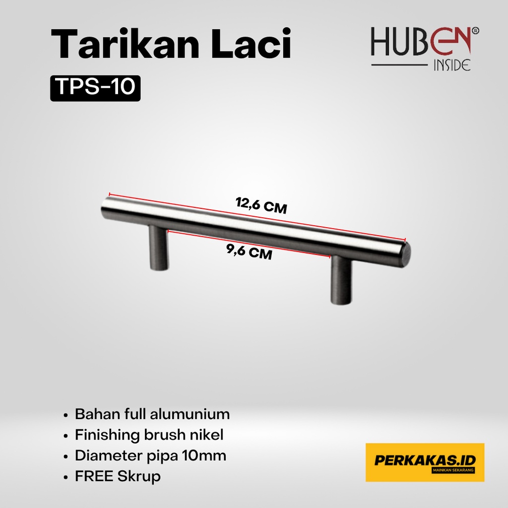 Tarikan Laci Lemari Stainless Steel HUBEN TPS10