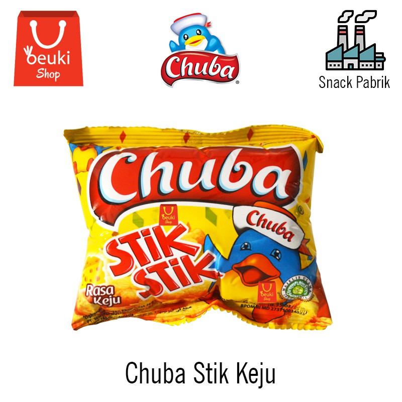 

Chuba Stik Stik Rasa Keju Jajanan Jadul Rasa Nikmat Harga Murah Meriah - 10gr