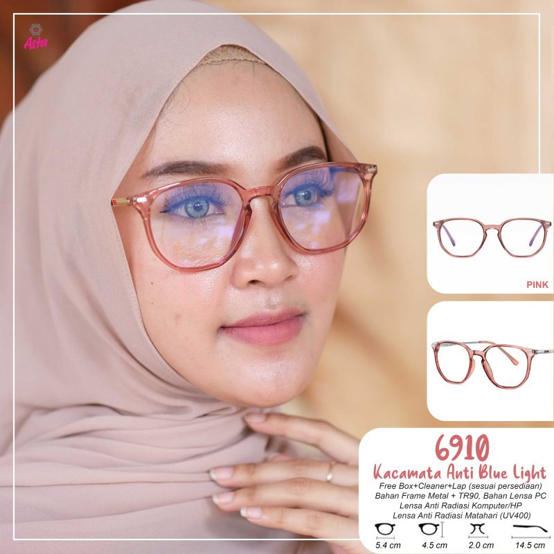 Asta 6910 | Original | Kacamata Wanita Terbaru Kekinian | Kacamata Anti Blue Light | Kacamata Frame 