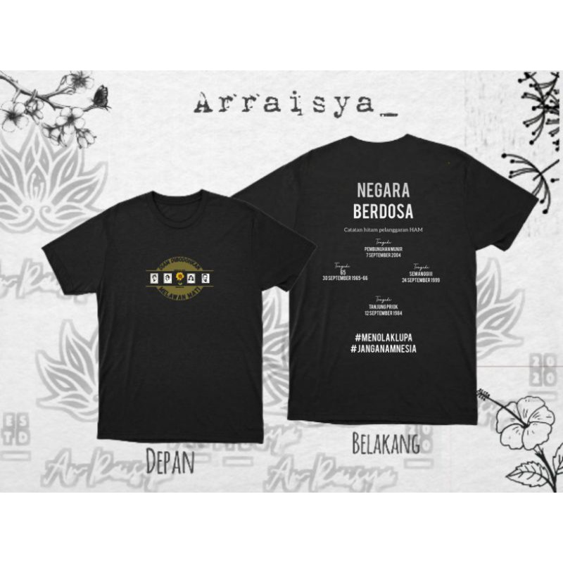 Kaos munir/T-shirt munir/Kaos menolak lupa/T-shirt menolak lupa/Baju menolak lupa/Baju menolak lupa/