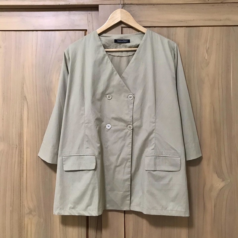 trick&tricky khaki blazer