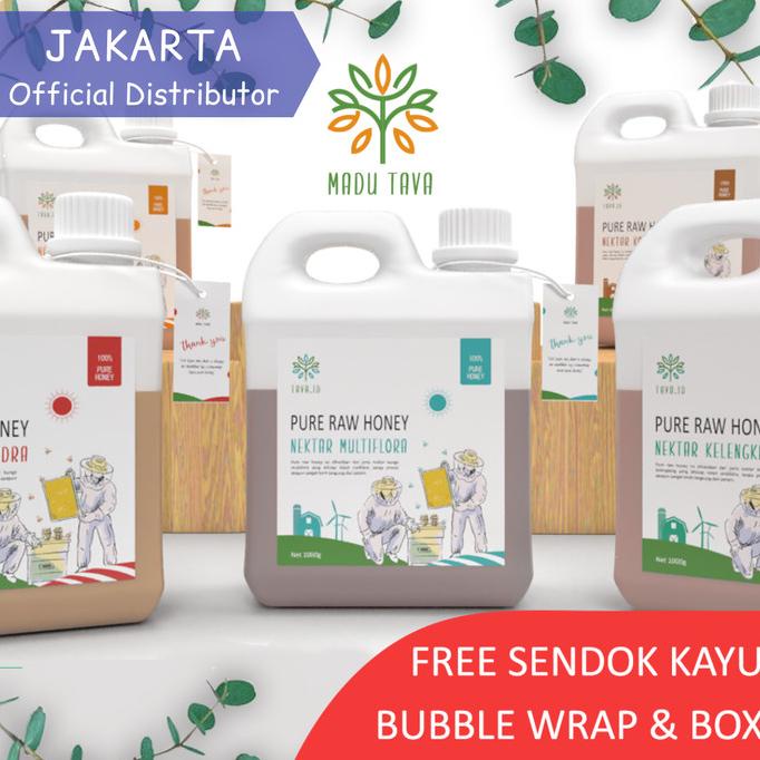 

Madu Murni Asli Tava 1kg Nektar Bunga 100% Pure Raw Honey Sarang Alami