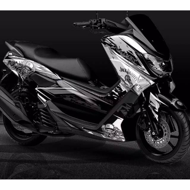 Decal Sticker Yamaha Nmax putih hitam abuabu