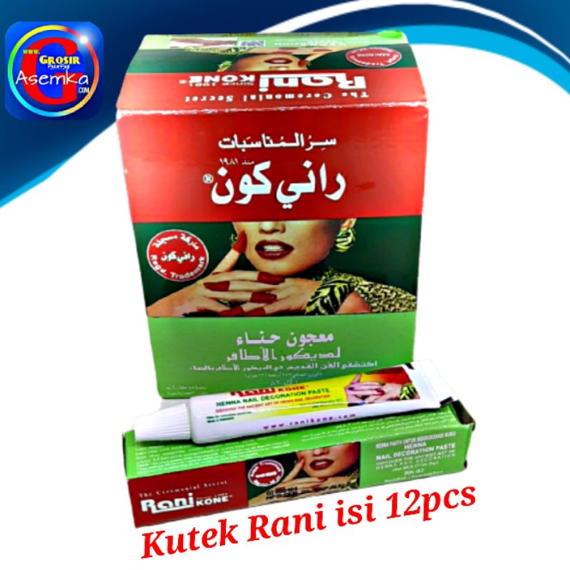 GPA Ranikoni Henna pasta Dekorasi kuku grosir (12pcs)