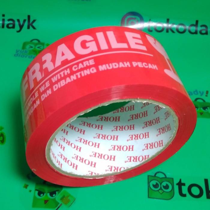 

Lakban Fragile Hore Merah 48mm x 90yard