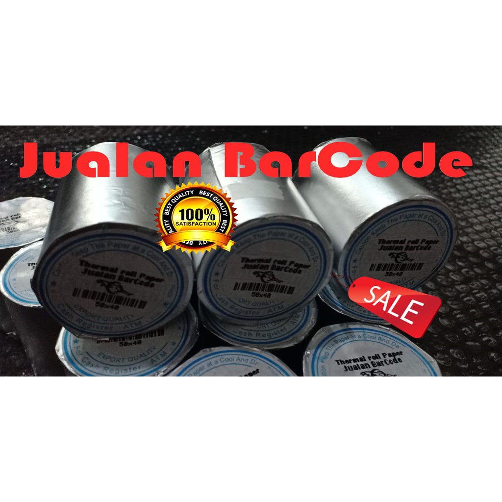 

KERTAS THERMAL | TERMAL STRUK CASHREGISTER 58X48 | 58 X48 BLACK