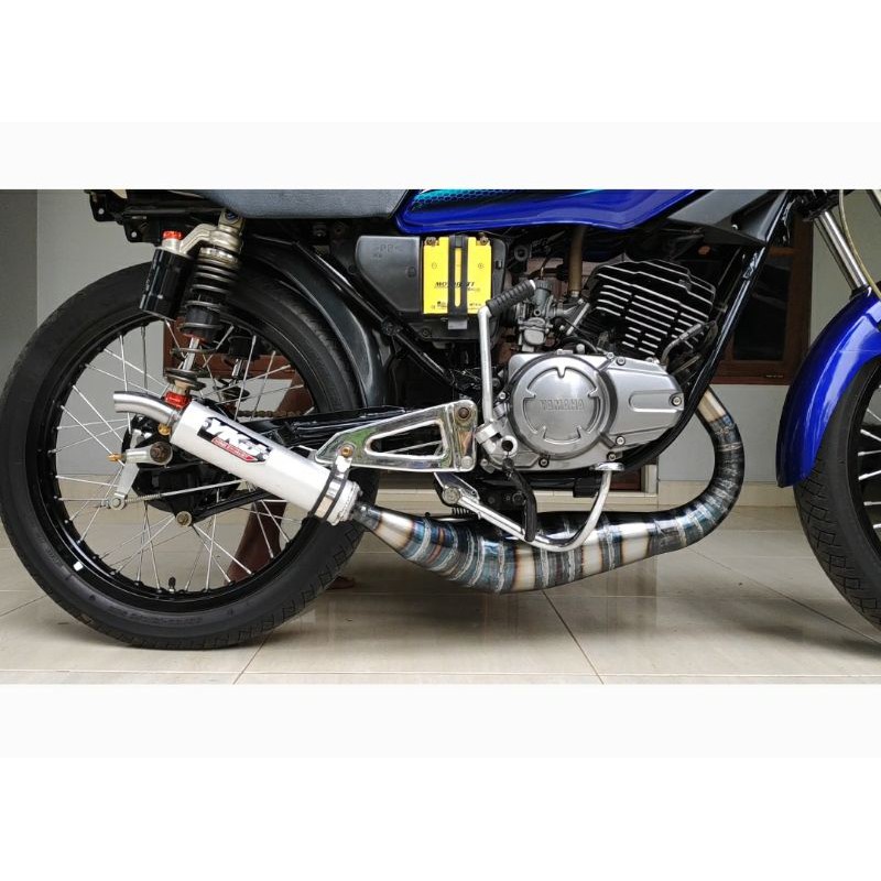 Knalpot RX King Kobra YKJ Silincer Aluminium Poles Bakar Atas Bawah Bertenaga Original YkJ Istimewa