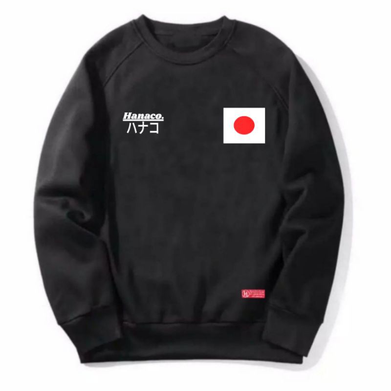 [COD] Hanaco.inc Crewneck Pria Black Simpel Pria