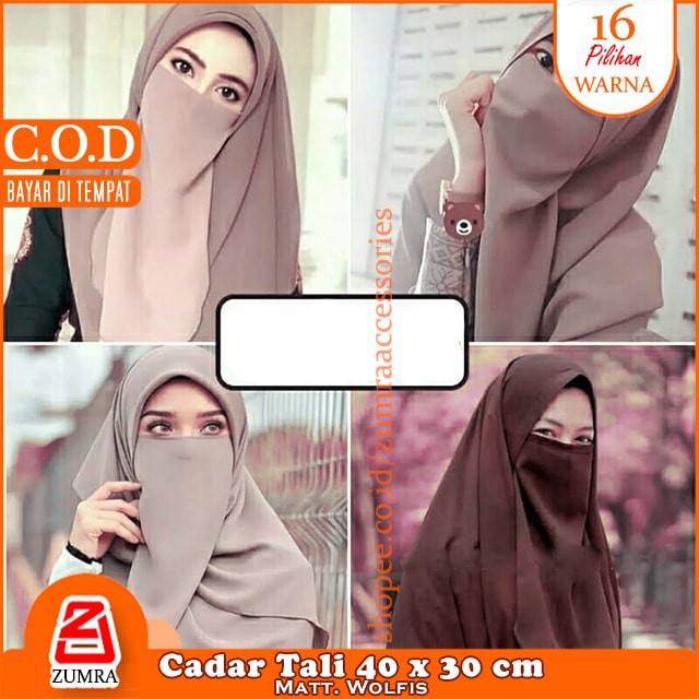 Cadar Tali 1 Layer Niqab Tali Satu Leyer 40 x 30cm Niqob Wolfis