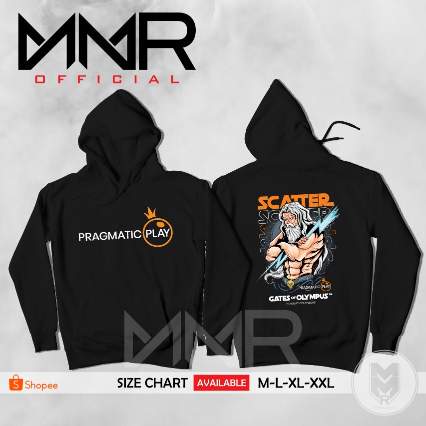 Jaket Hoodie Jumper Tanpa Sleting PRAGMATIC PLAY LOGO GAME SLOT GATES OF OLYMPUS SCATTER PREMIUM Ter