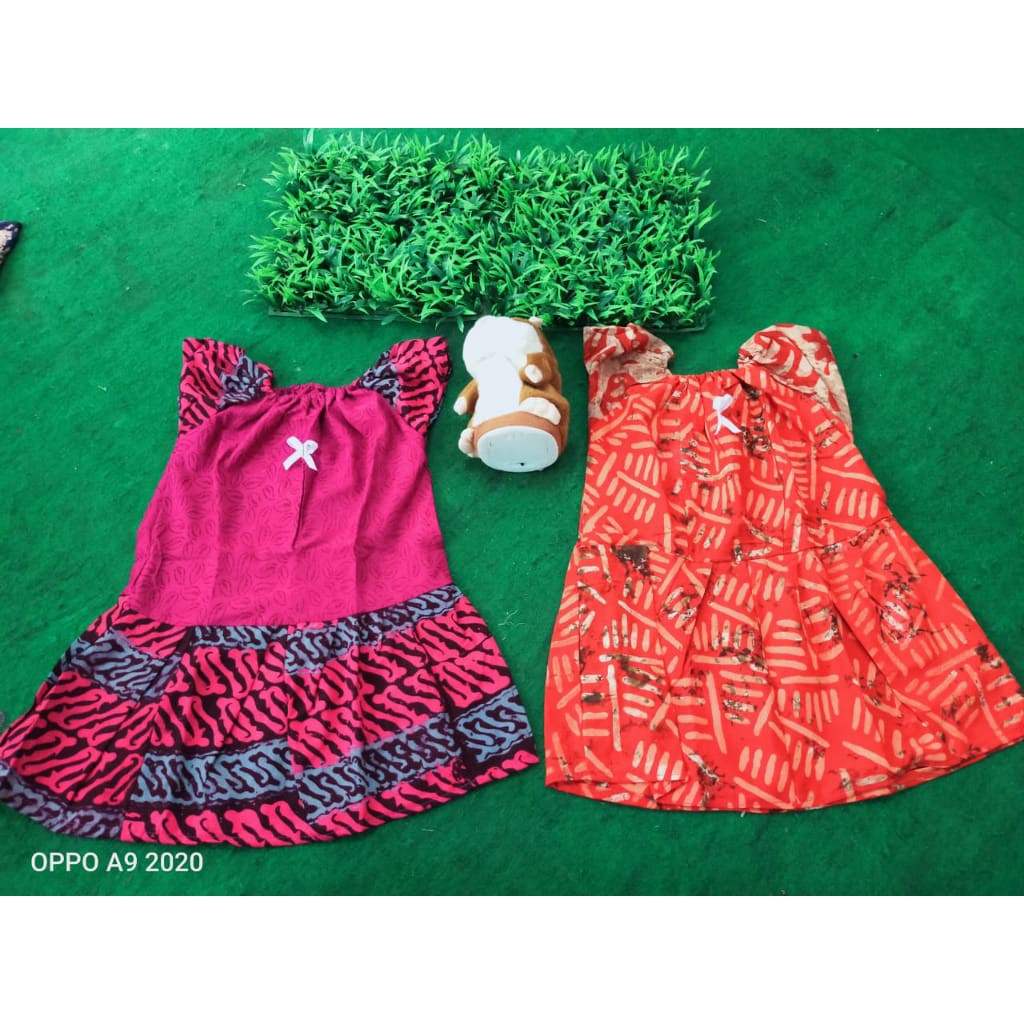 Baju anak batik balpung lengan kecil ecer grosir / daster anak murah / Dress anak / daster rayon