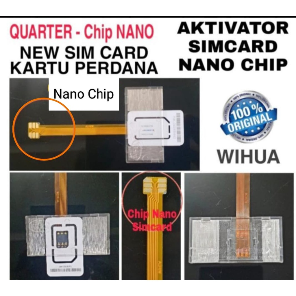 New Aktivator Simcard Wihua Activator Sim card Android Quarter Nano BARU