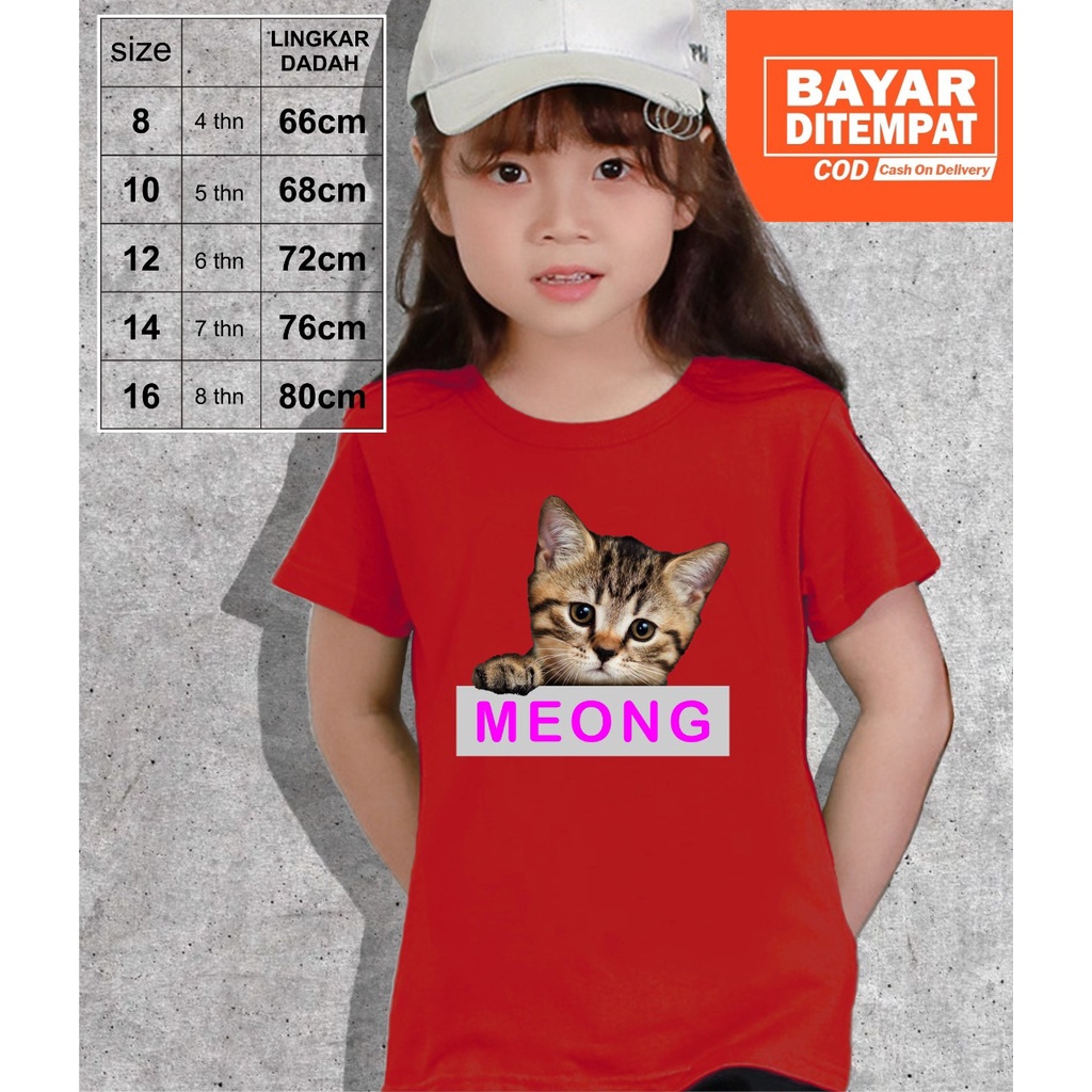 baju kaos gambar kucing anak perempuan | baju gambar kucing untuk anak perempuan | baju tidur anak p