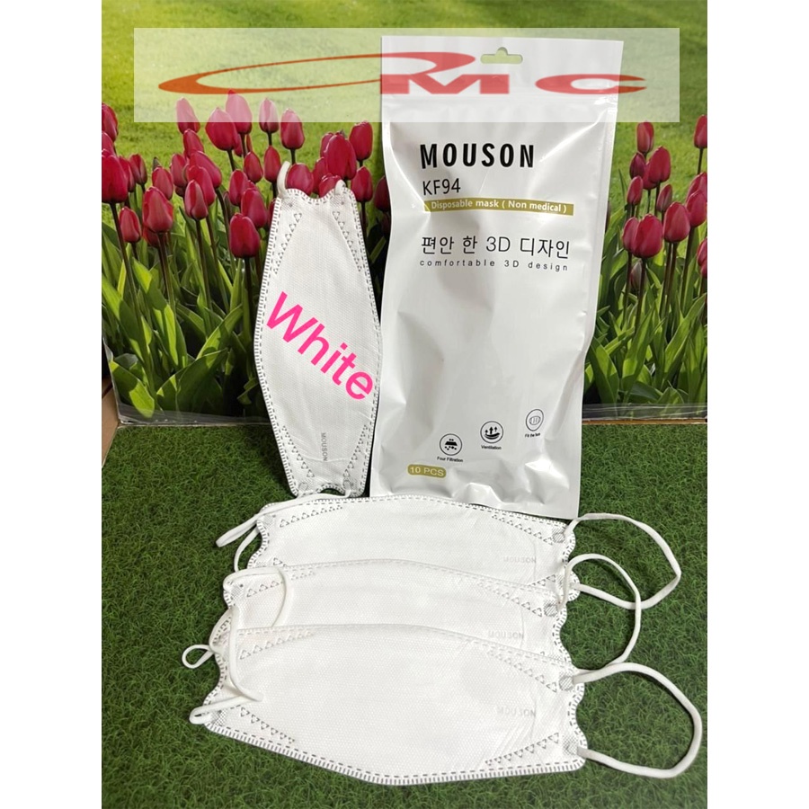 Masker Mouson Model Korea / Care Korea Face Mask 4Ply Isi 10 Pcs KF94