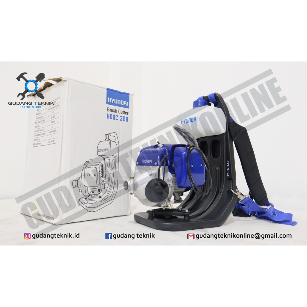 Mesin Potong Rumput Gendong 2Tak HYUNDAI HDBC 328 - Brush Cutter HYUNDAI HDBC328 2 Stroke