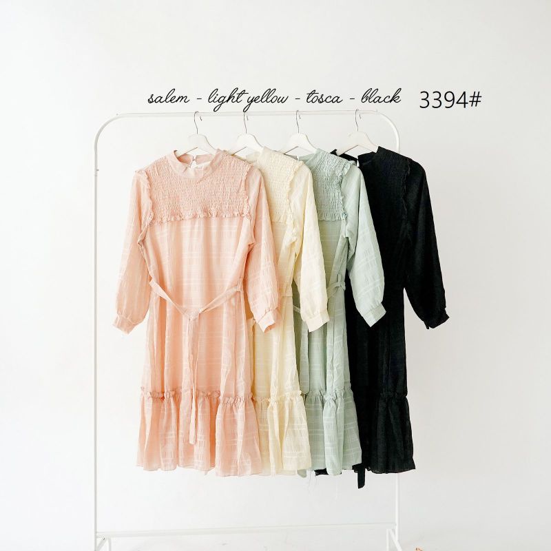 Paseloti tunik midi dress crinkle import smoke dada