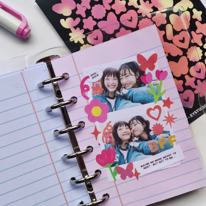 

eystudios - A6 / A7 6 Ring Kertas Binder Refills Loose Leaf Notebook Pattern