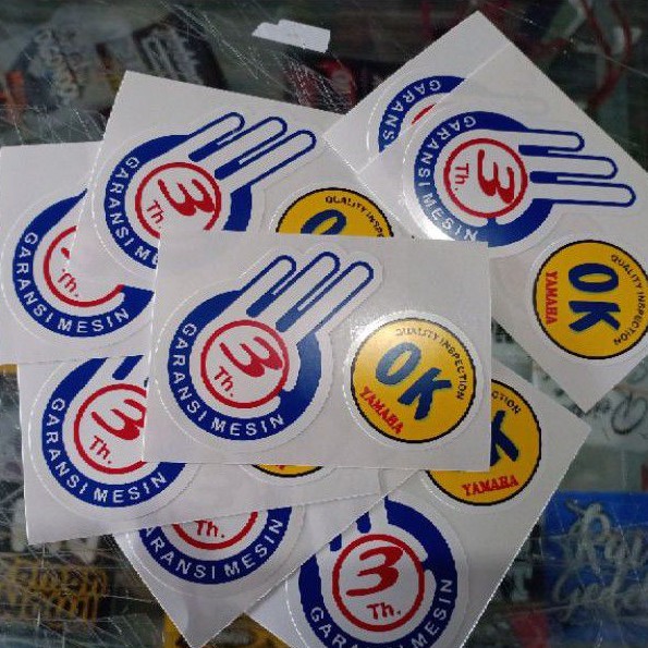 STIKER GARANSI 3 TAHUN OK  YAMAHA