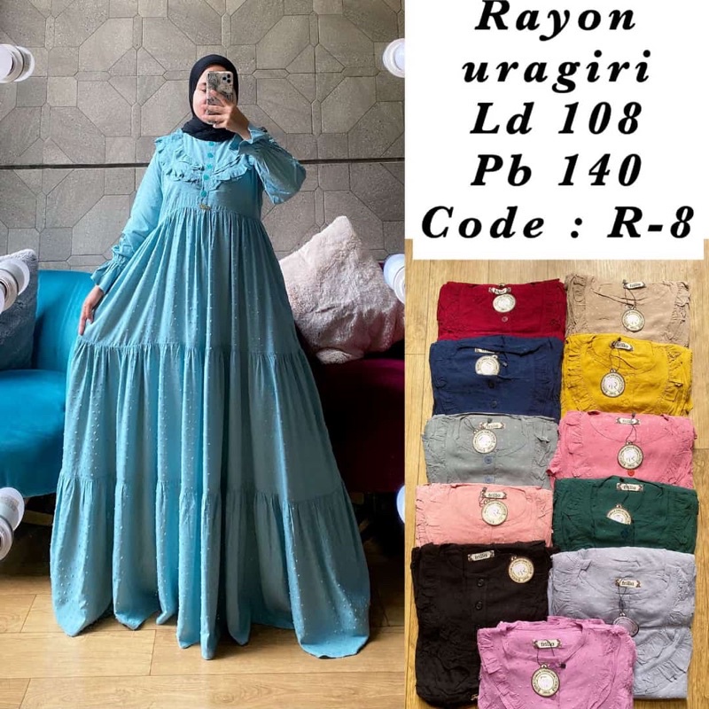 GAMIS PREMIUM RAYON URAGIRI BY FRILLA COLLECTION