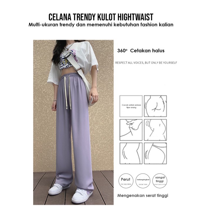 CJWP-H949 Tino Pants Kulot/Celana Kulot Highwaist santai Import/Celana Kulot