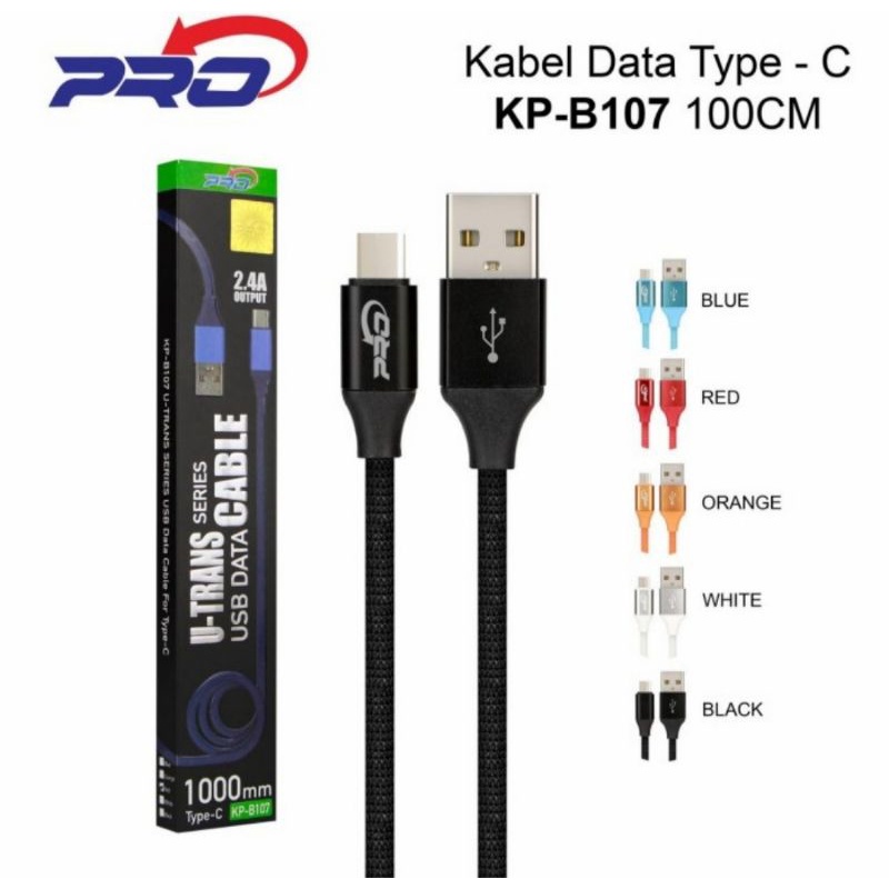 PRO KABEL DATA CHARGER USB FOR MICRO TYPE C LIGHTNING KP-B107