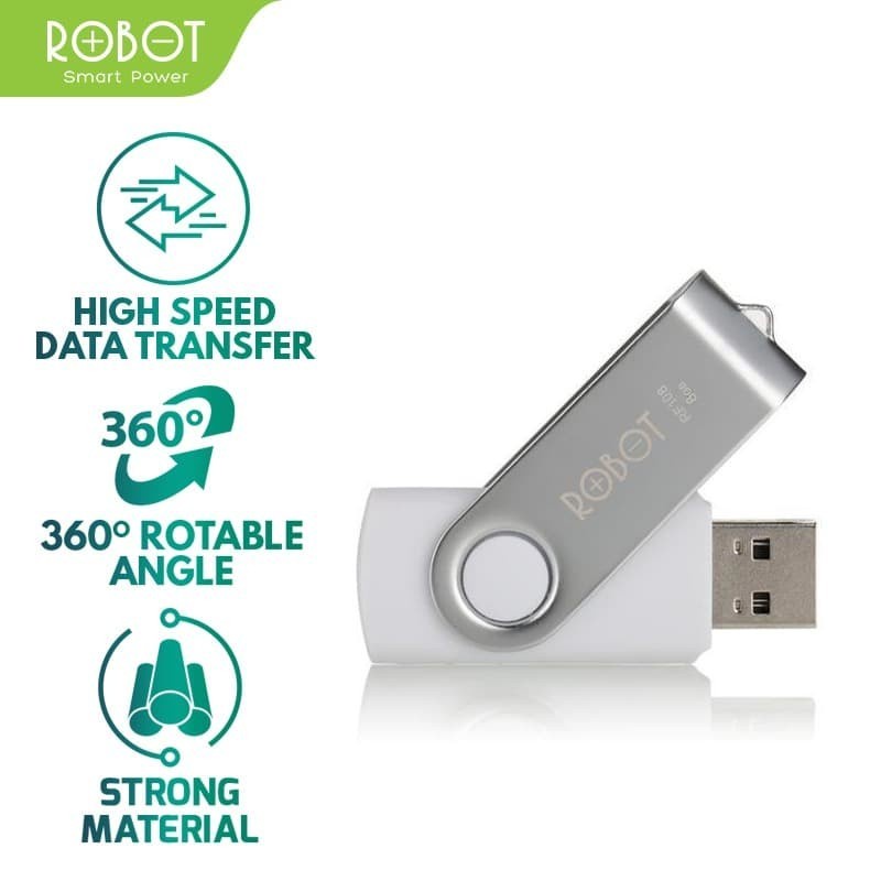 robot rf 108 rotatable u-disks 8 gb with pacakage black