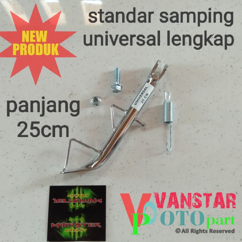 standart 1 standar samping universal panjang 25cm 25 cm chrome kilap